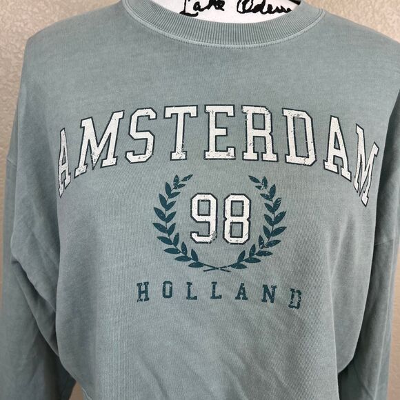 Wild Fable Slate Slate Blue Long Sleeve Heavy Knit T-Shirt Size XXS relax fit - Picture 11 of 14